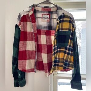 American Eagle Cropped Flannel